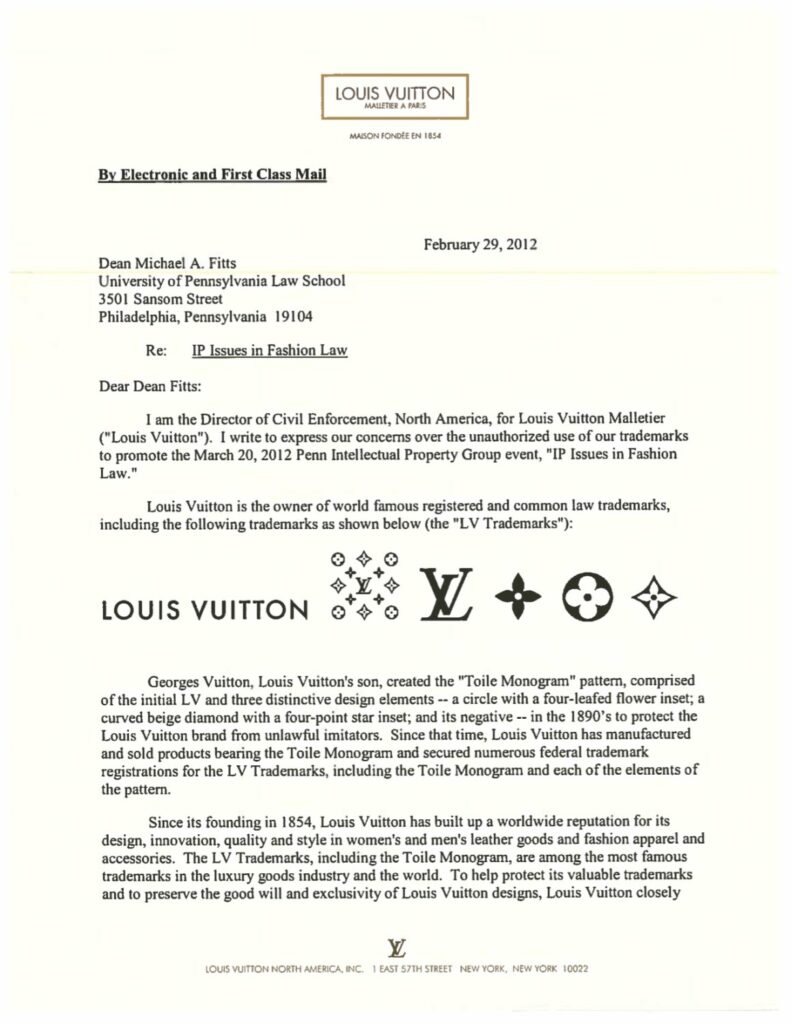 Louis Vuitton Malletier Trademark Registration